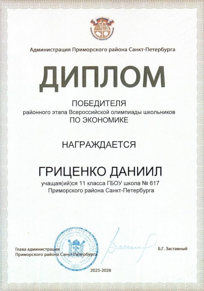 2025-2026 Гриценко Даниил 11ам РО экономика (Лучкина О.В.)